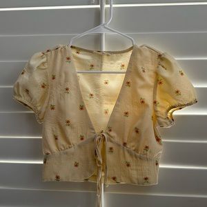 PacSun yellow tie top